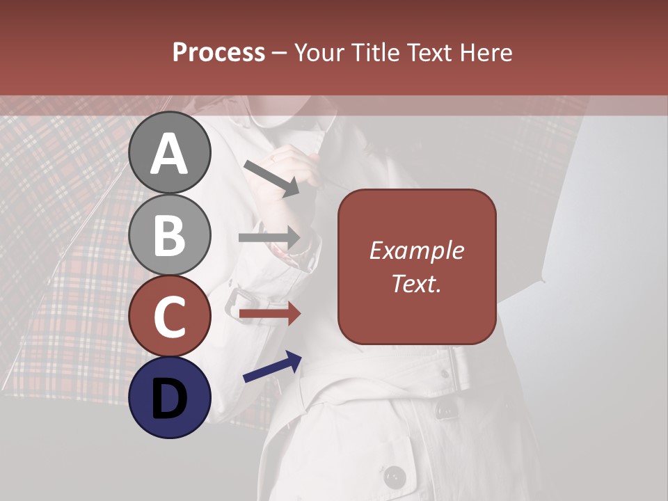 Attractive Sensual Raincoat PowerPoint Template