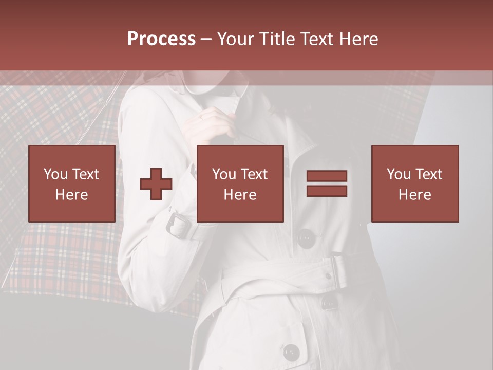 Attractive Sensual Raincoat PowerPoint Template