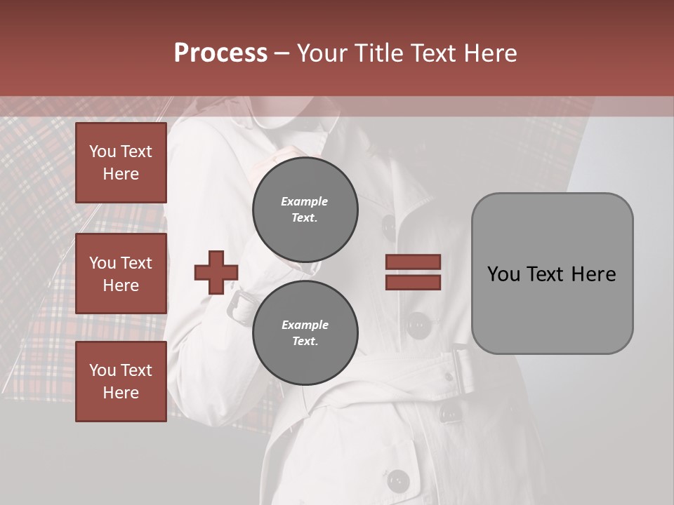 Attractive Sensual Raincoat PowerPoint Template