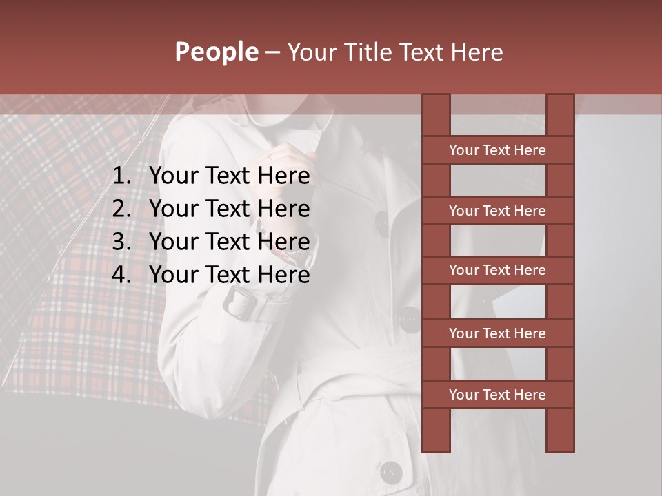 Attractive Sensual Raincoat PowerPoint Template