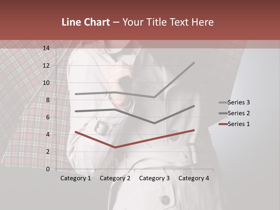 Attractive Sensual Raincoat PowerPoint Template