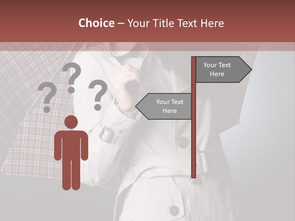 Attractive Sensual Raincoat PowerPoint Template