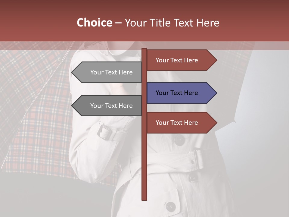 Attractive Sensual Raincoat PowerPoint Template