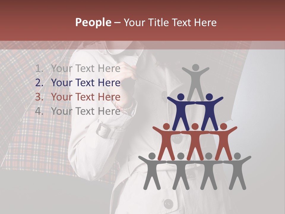 Attractive Sensual Raincoat PowerPoint Template