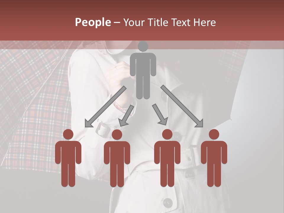 Attractive Sensual Raincoat PowerPoint Template