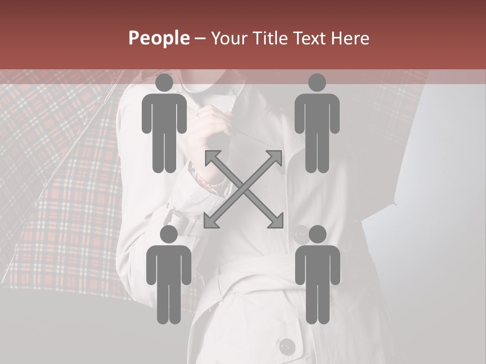 Attractive Sensual Raincoat PowerPoint Template