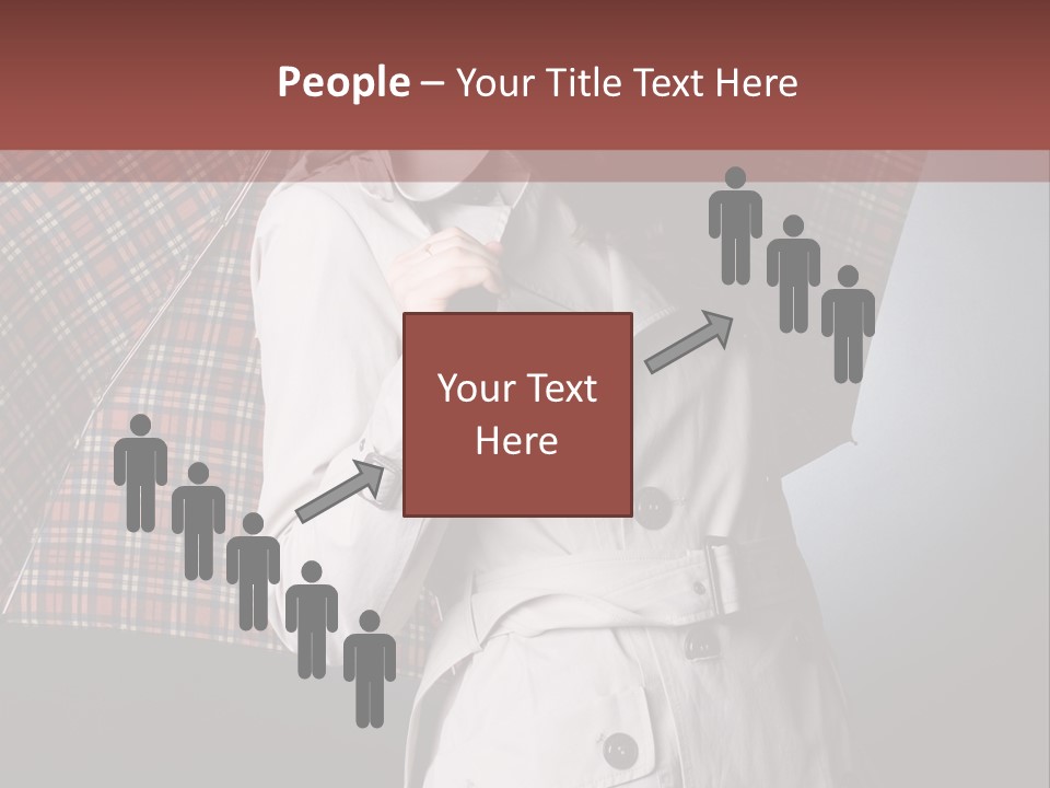 Attractive Sensual Raincoat PowerPoint Template