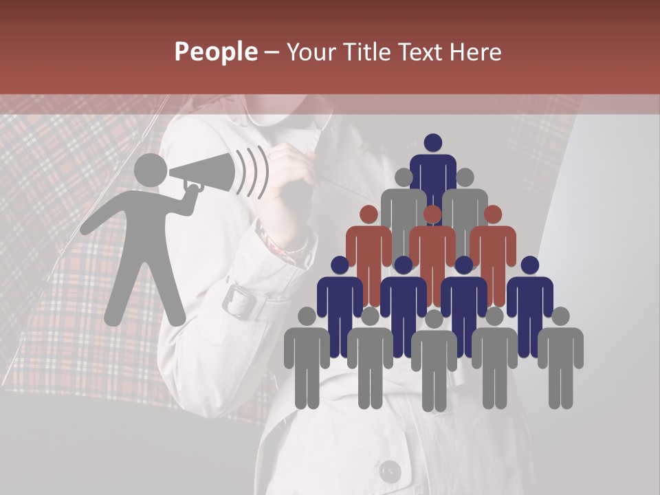 Attractive Sensual Raincoat PowerPoint Template