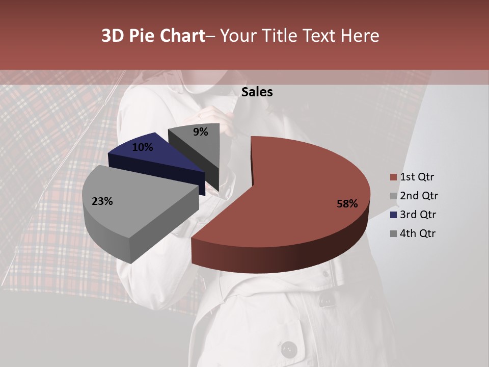 Attractive Sensual Raincoat PowerPoint Template