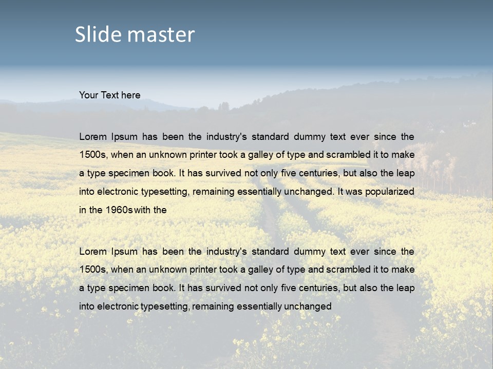 Europe Surrey Canola PowerPoint Template