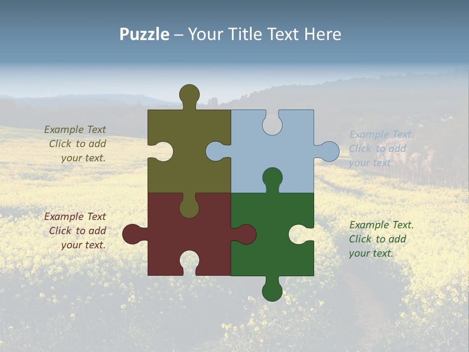 Europe Surrey Canola PowerPoint Template