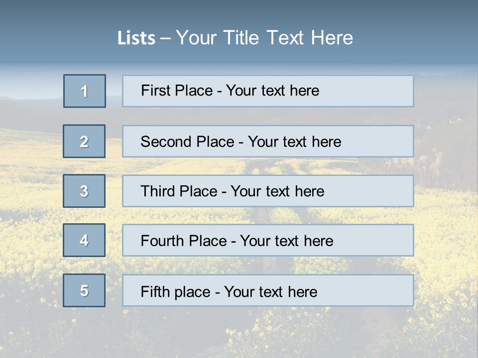 Europe Surrey Canola PowerPoint Template
