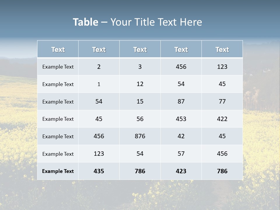 Europe Surrey Canola PowerPoint Template