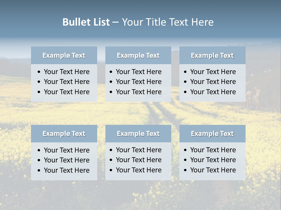Europe Surrey Canola PowerPoint Template
