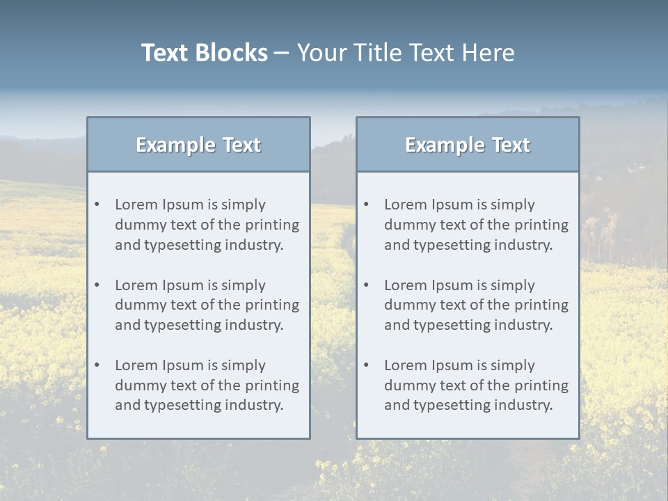 Europe Surrey Canola PowerPoint Template