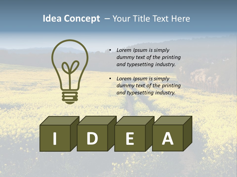 Europe Surrey Canola PowerPoint Template