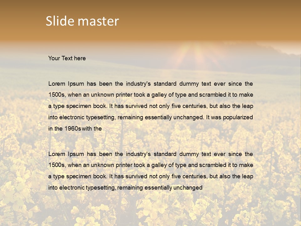 Meadow Nobody Background PowerPoint Template