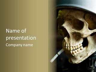 Decay Real Skull PowerPoint Template