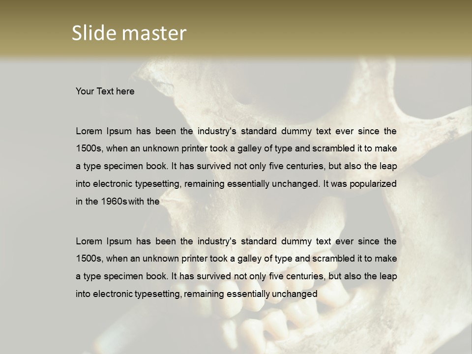 Decay Real Skull PowerPoint Template