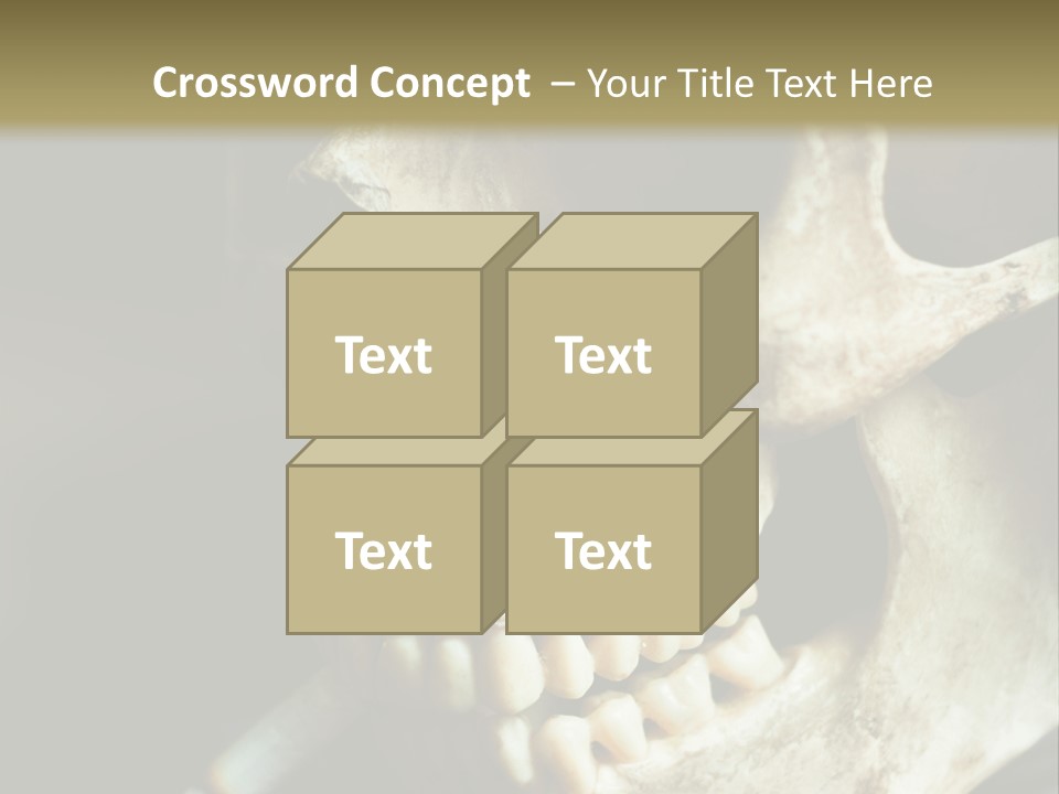 Decay Real Skull PowerPoint Template