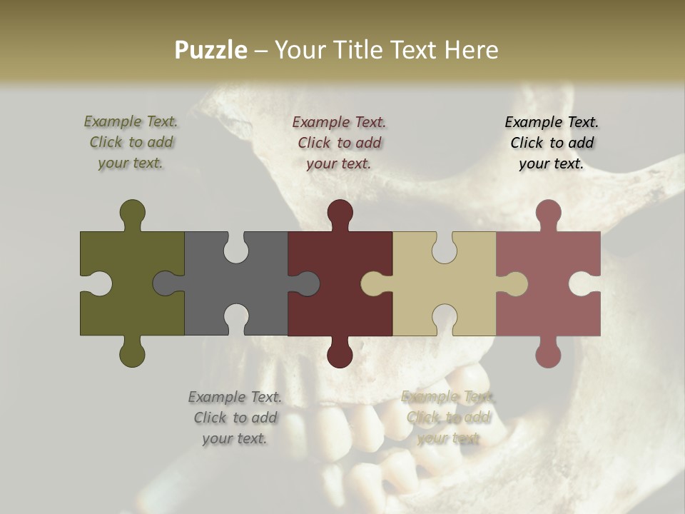 Decay Real Skull PowerPoint Template