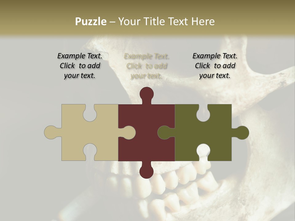 Decay Real Skull PowerPoint Template