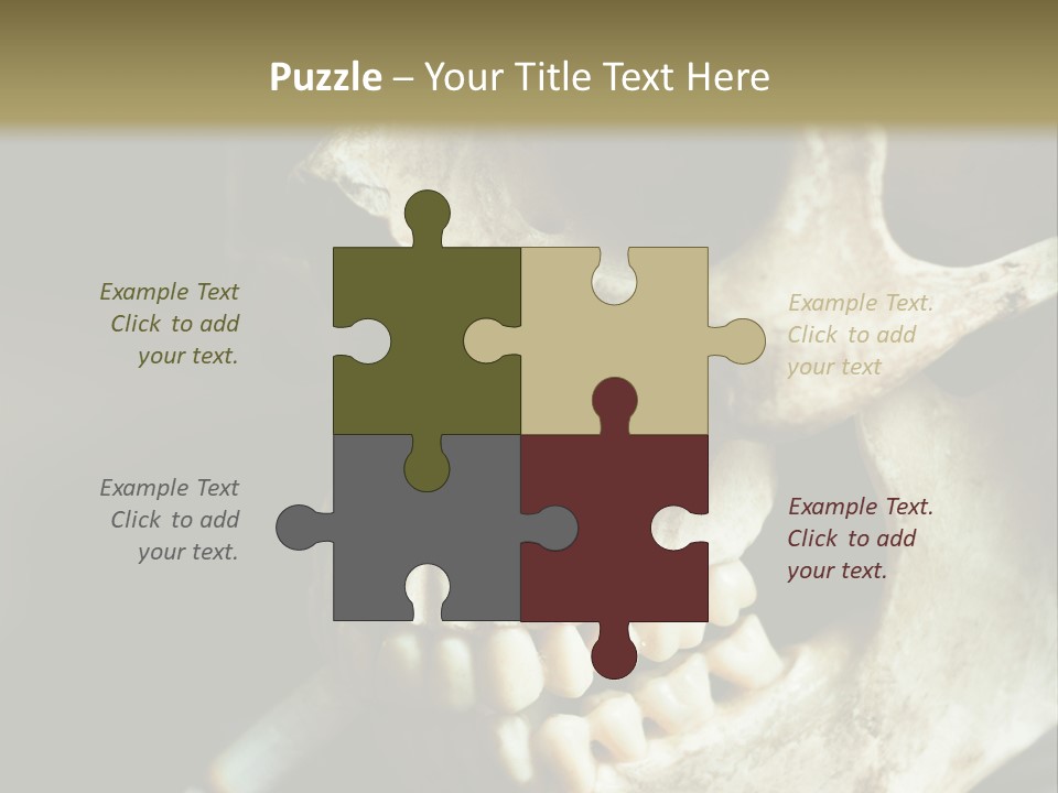 Decay Real Skull PowerPoint Template