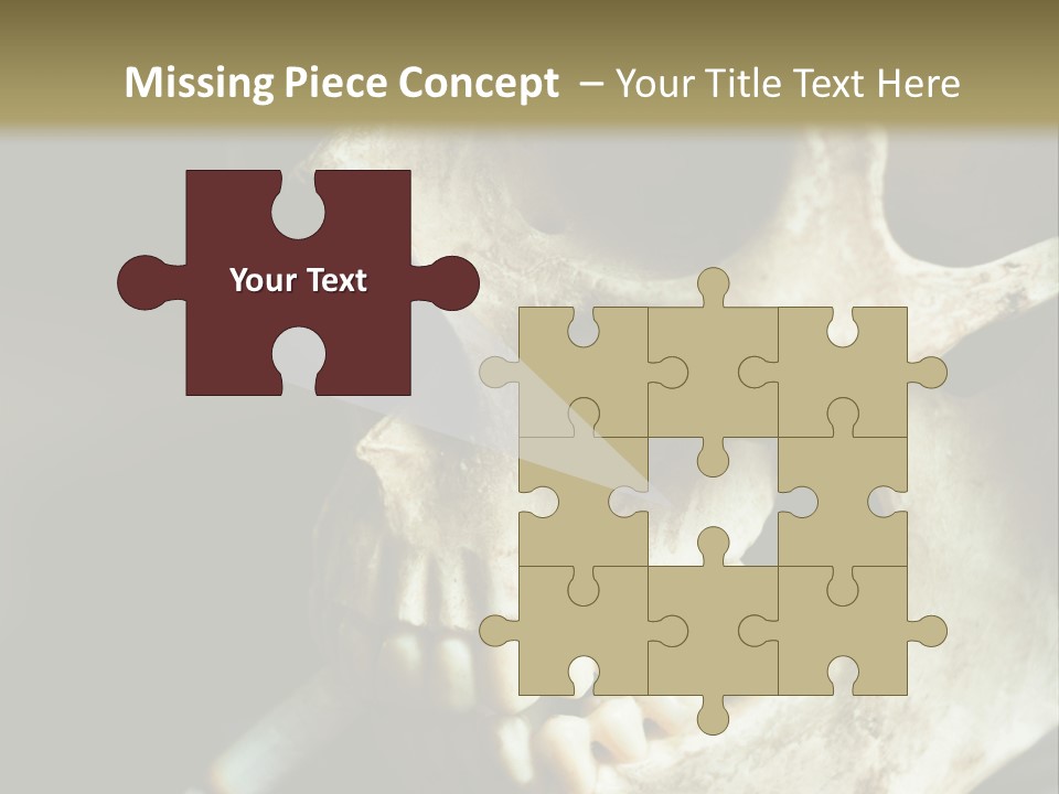 Decay Real Skull PowerPoint Template