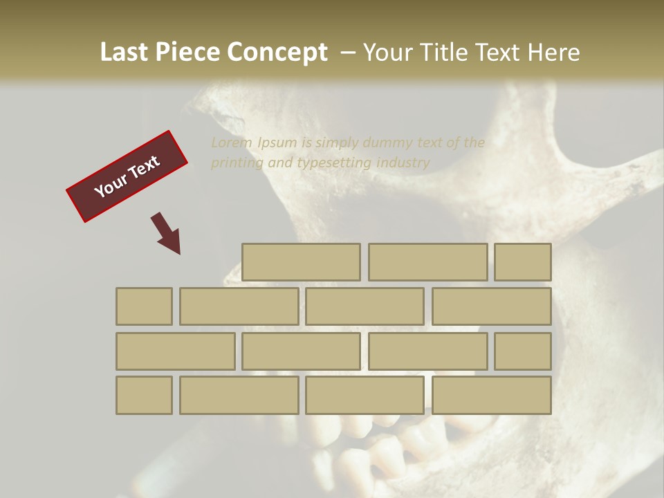 Decay Real Skull PowerPoint Template