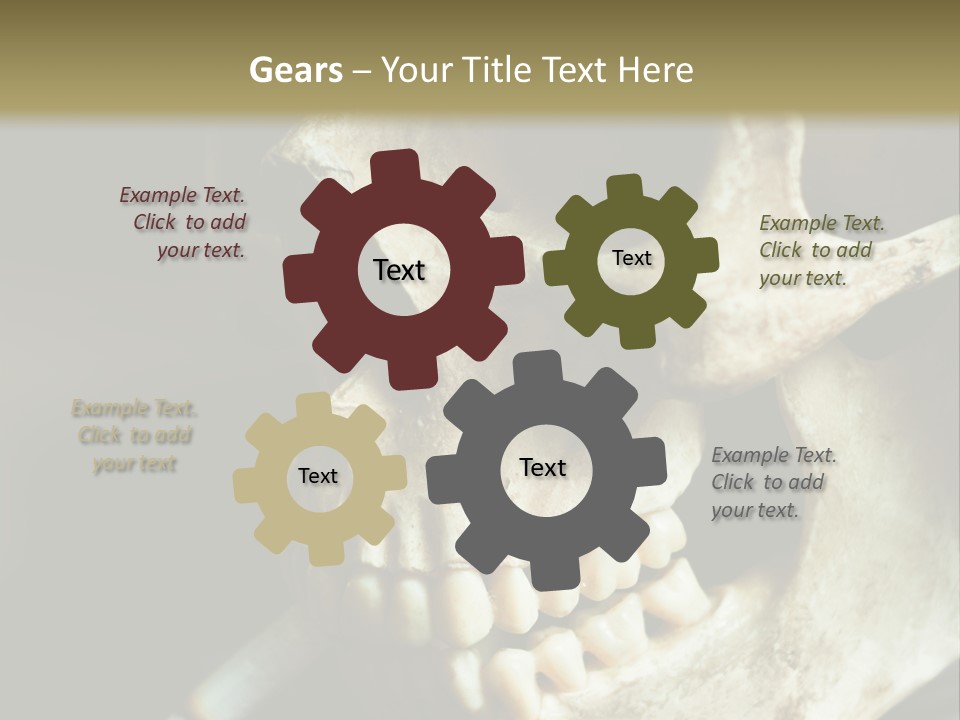 Decay Real Skull PowerPoint Template