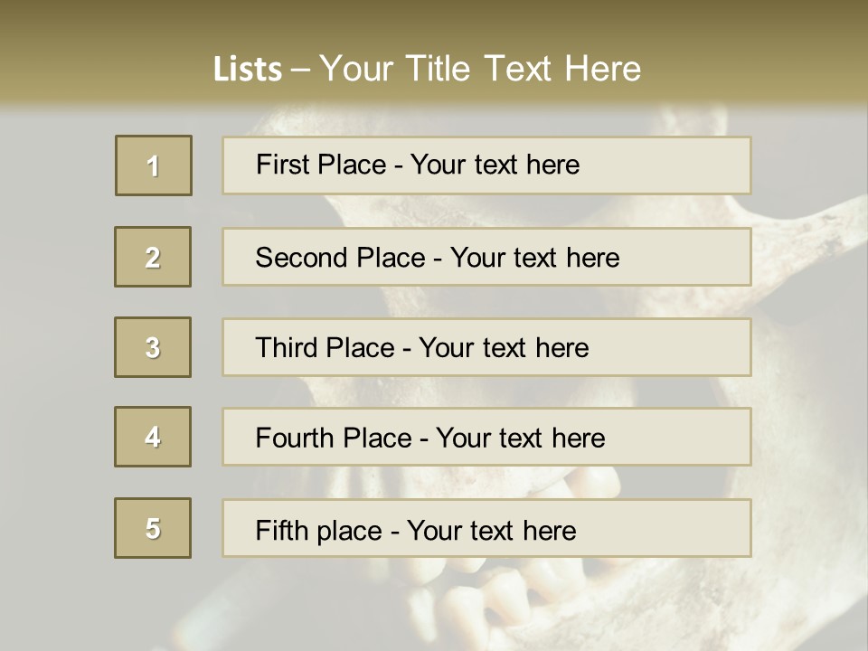 Decay Real Skull PowerPoint Template