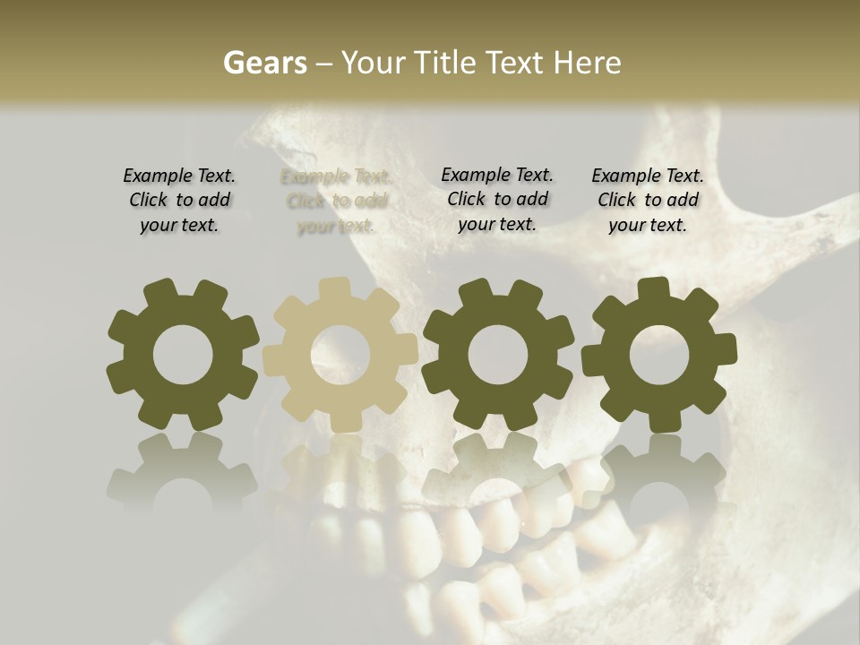 Decay Real Skull PowerPoint Template