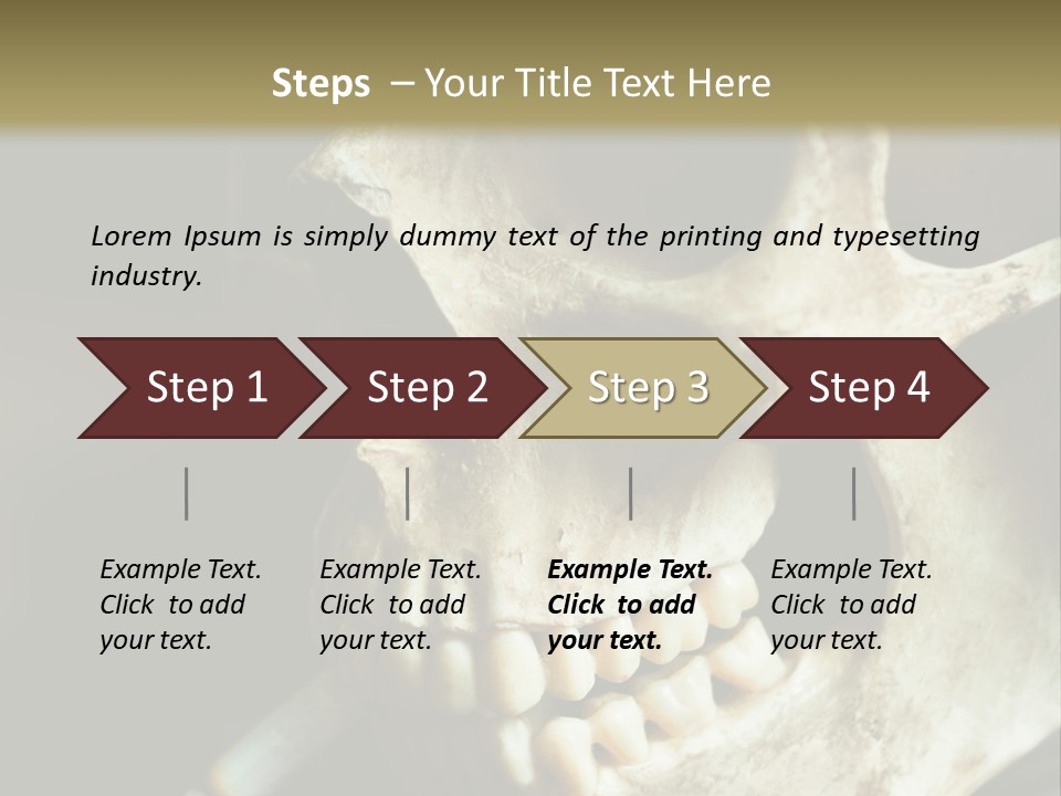 Decay Real Skull PowerPoint Template