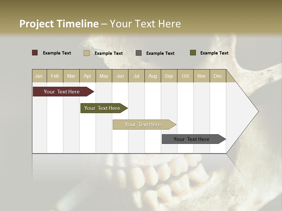 Decay Real Skull PowerPoint Template