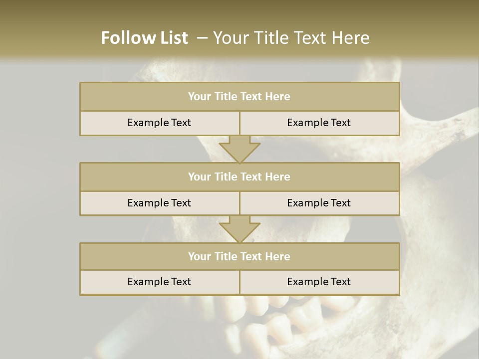 Decay Real Skull PowerPoint Template