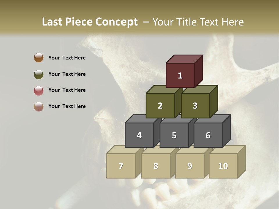 Decay Real Skull PowerPoint Template