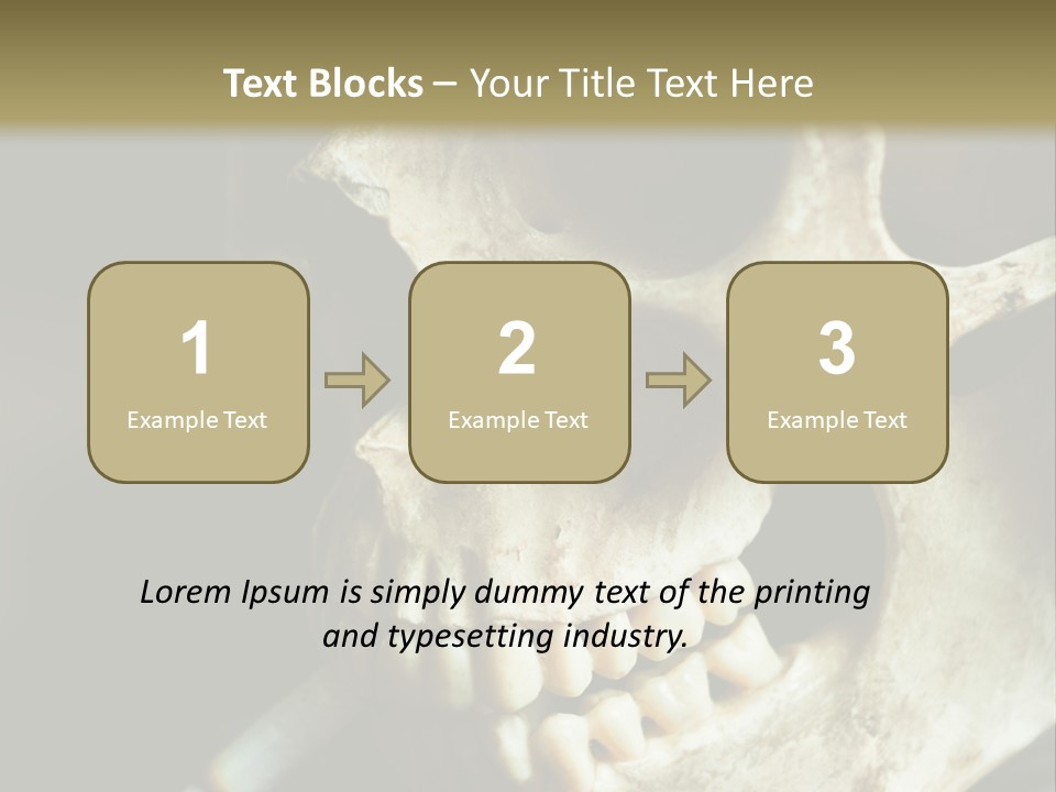 Decay Real Skull PowerPoint Template