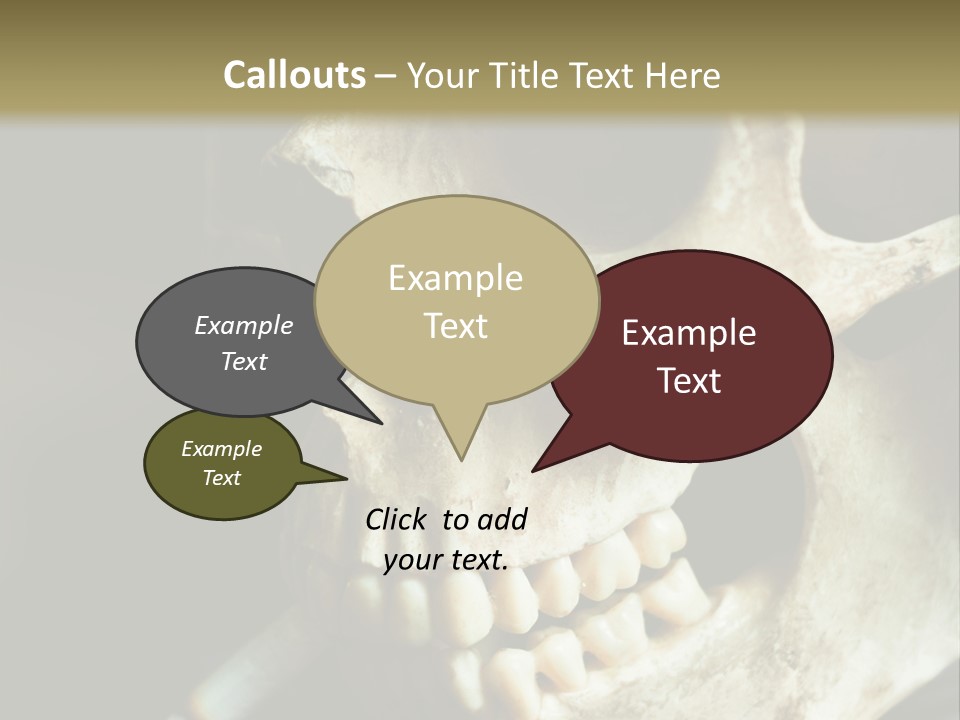 Decay Real Skull PowerPoint Template