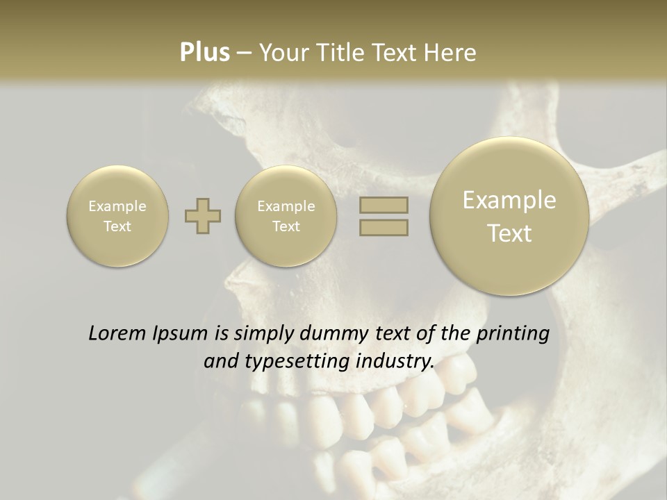 Decay Real Skull PowerPoint Template