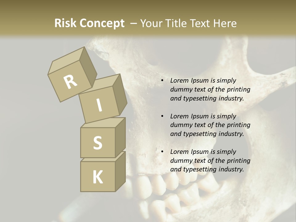 Decay Real Skull PowerPoint Template