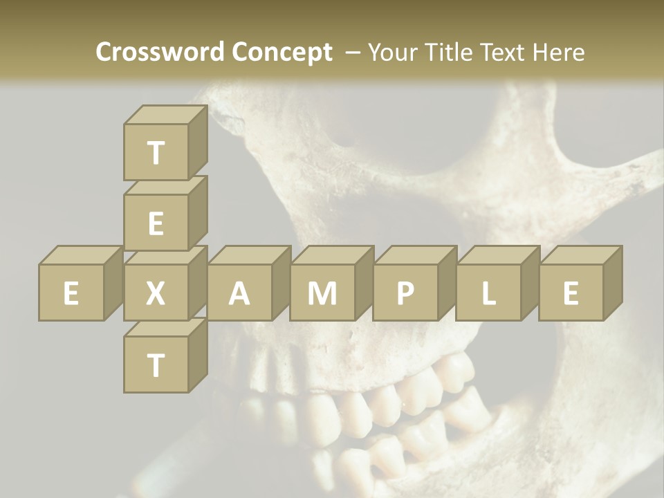 Decay Real Skull PowerPoint Template