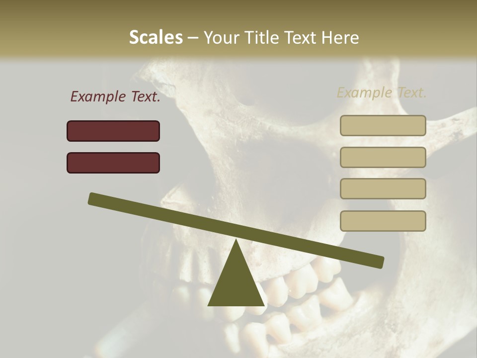 Decay Real Skull PowerPoint Template