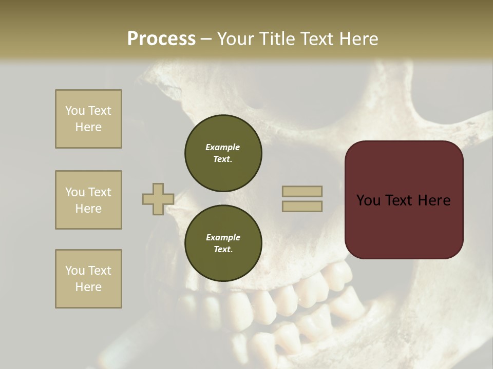 Decay Real Skull PowerPoint Template