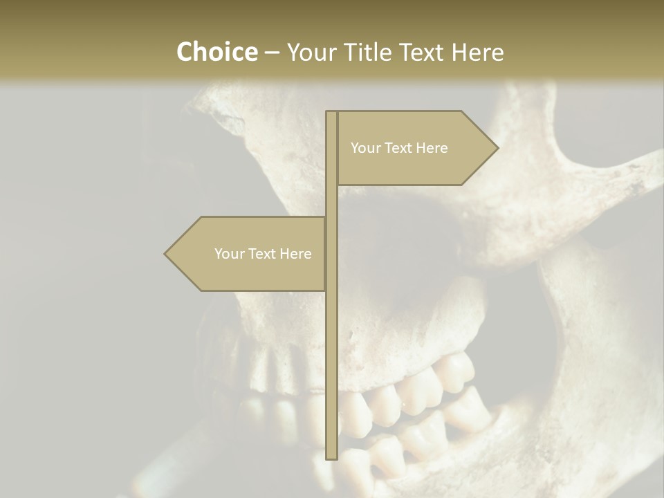 Decay Real Skull PowerPoint Template