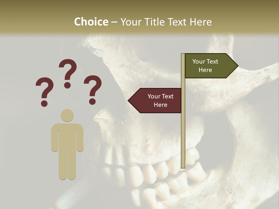 Decay Real Skull PowerPoint Template