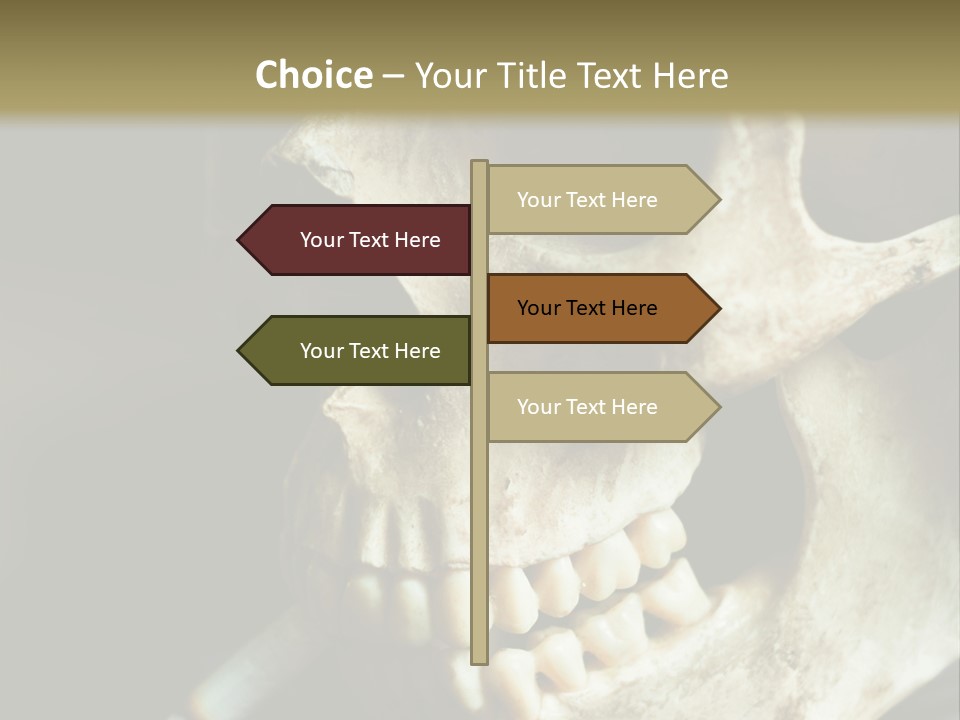 Decay Real Skull PowerPoint Template