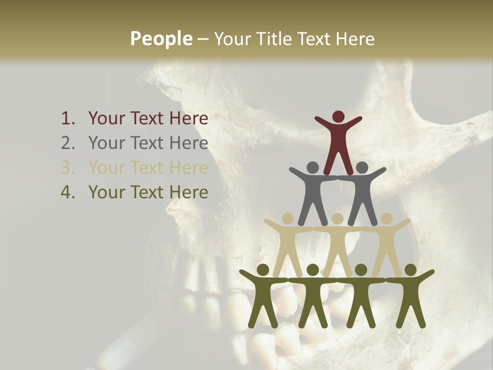 Decay Real Skull PowerPoint Template