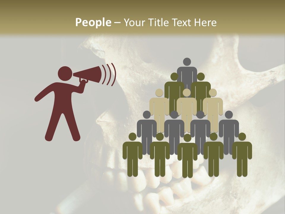 Decay Real Skull PowerPoint Template