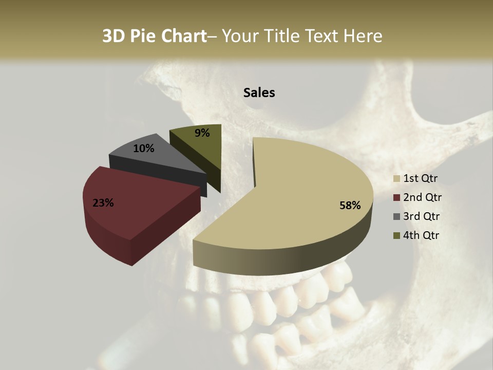 Decay Real Skull PowerPoint Template