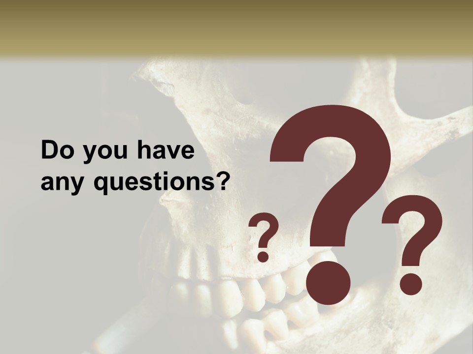 Decay Real Skull PowerPoint Template